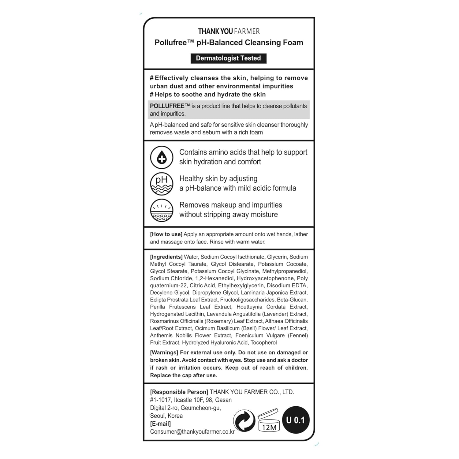 Pollufree pH-Balanced Cleansing Foam