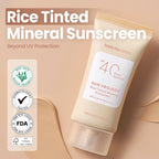 Sun Project Rice Tinted Mineral Sunscreen SPF40 Broad Spectrum