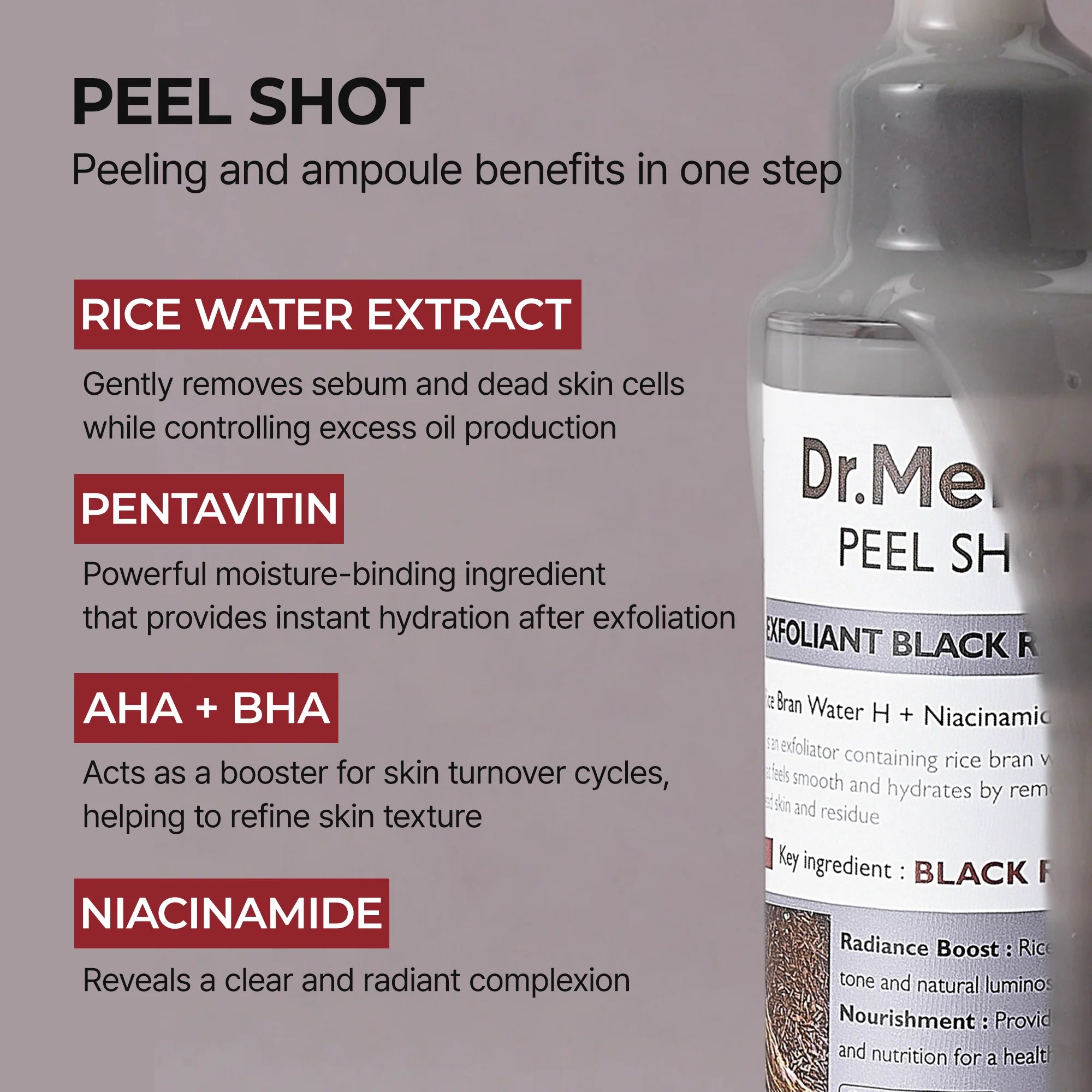 PeelShot Glow Black Rice Ampoule
