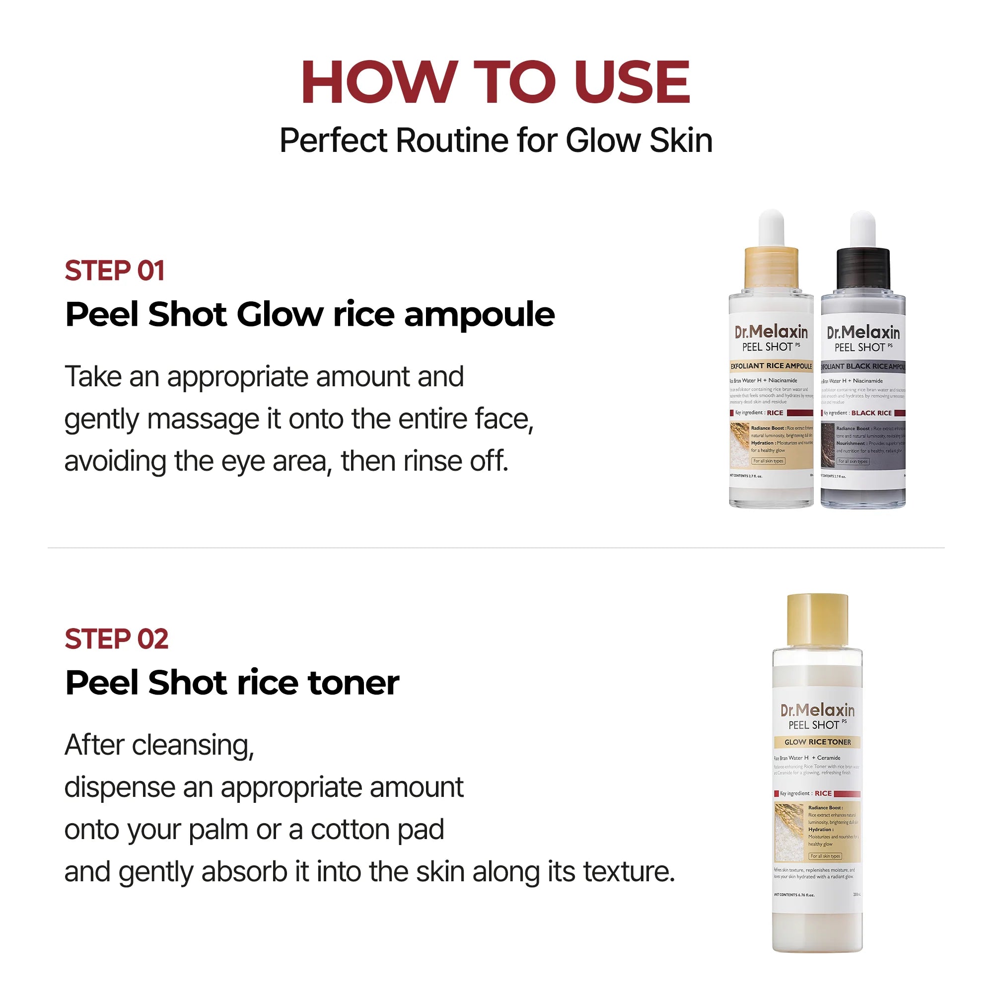 PeelShot Glow Black Rice Ampoule